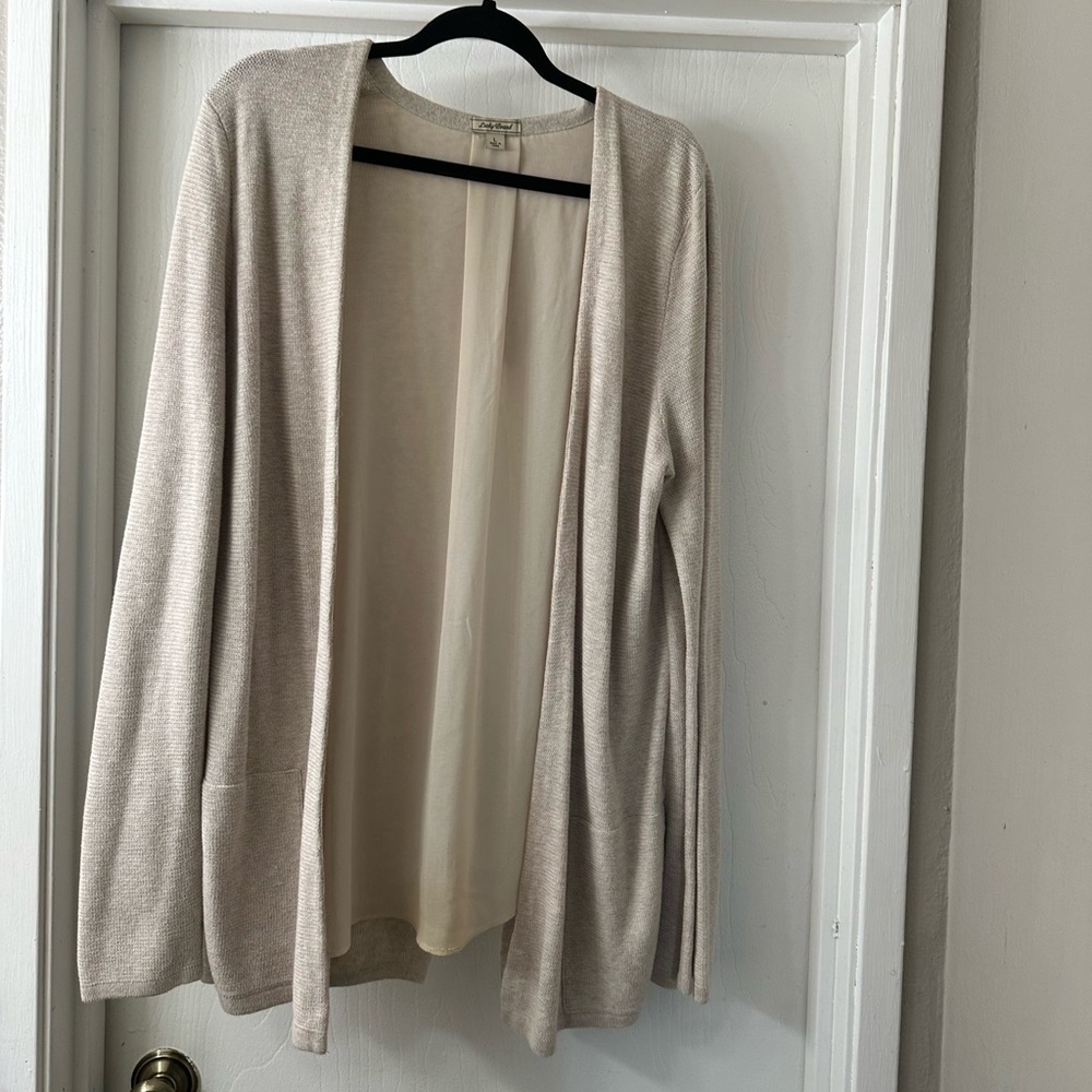 Cardigan with back cut out